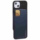 For iPhone 13 GOOSPERY SKY SLIDE BUMPER TPU + PC Sliding Back Cover Protective Case with Card Slot(Dark Blue) - 1