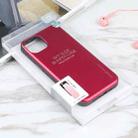 For iPhone 13 mini GOOSPERY SKY SLIDE BUMPER TPU + PC Sliding Back Cover Protective Case with Card Slot (Rose Red) - 6