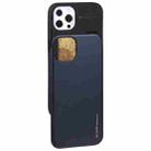 For iPhone 13 Pro GOOSPERY SKY SLIDE BUMPER TPU + PC Sliding Back Cover Protective Case with Card Slot (Dark Blue) - 1