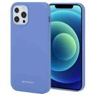 For iPhone 13 Pro GOOSPERY SILICONE Solid Color Soft Liquid Silicone Shockproof Soft TPU Case (Blue) - 1