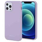 For iPhone 13 Pro Max GOOSPERY SILICONE Solid Color Soft Liquid Silicone Shockproof Soft TPU Case (Purple) - 1
