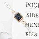 Transparent Cowboy Chain Watch Band For Apple Watch Series 8&7 41mm / SE 2&6&SE&5&4 40mm / 3&2&1 38mm(Rose Gold) - 1