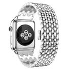 Dragon-scale Texture Metal Watch Band For Apple Watch Series 8&7 41mm / SE 2&6&SE&5&4 40mm / 3&2&1 38mm(Silver) - 1