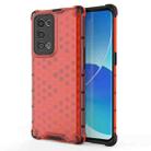 For OPPO Reno6 Pro+ 5G Shockproof Honeycomb PC + TPU Protective Case(Red) - 1