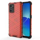 For OPPO Reno6 Z Shockproof Honeycomb PC + TPU Protective Case(Red) - 1