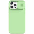 For iPhone 13 Pro Max NILLKIN CamShield MagSafe Magnetic Liquid Silicone + PC Full Coverage Case (Green) - 1