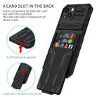 For iPhone 13 Kickstand Armor Card Wallet Phone Case(Black) - 2