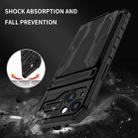 For iPhone 13 Kickstand Armor Card Wallet Phone Case(Black) - 5