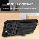 For iPhone 13 Kickstand Armor Card Wallet Phone Case(Black) - 6