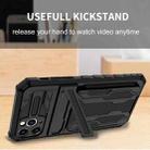 For iPhone 11 Pro Kickstand Armor Card Wallet Phone Case (Black) - 5