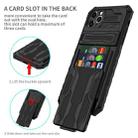 For iPhone 11 Pro Kickstand Armor Card Wallet Phone Case (Black) - 7