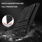 For iPhone XS Max Kickstand Armor Card Wallet Phone Case(Black) - 5