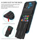 For Motorola Moto G9 Plus Armor Card PC + TPU Shockproof Case with Card Slot & Invisible Holder(Blue) - 2