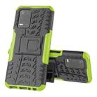For OPPO Realme V13 5G Tire Texture Shockproof TPU+PC Protective Case with Holder(Green) - 1