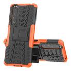 For Sony Xperia 1 III Tire Texture Shockproof TPU+PC Protective Case with Holder(Orange) - 1