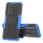 For Sony Xperia 1 III Tire Texture Shockproof TPU+PC Protective Case with Holder(Blue) - 1