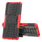 For Sony Xperia 1 III Tire Texture Shockproof TPU+PC Protective Case with Holder(Red) - 1