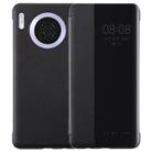 For Huawei Mate 30 Intelligent PU Horizontal Flip Protective Case with Smart View Window & Sleep Wake-up Function(Black) - 1