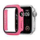 Shockproof PC+Tempered Glass Protective Case with Packed Carton For Apple Watch Series 6 & SE & 5 & 4 44mm(Rose Red) - 1