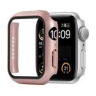 Shockproof PC+Tempered Glass Protective Case with Packed Carton For Apple Watch Series 6 & SE & 5 & 4 44mm(Rose Gold) - 1