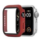 Shockproof PC+Tempered Glass Protective Case with Packed Carton For Apple Watch Series 6 & SE & 5 & 4 44mm(Red Wine) - 1