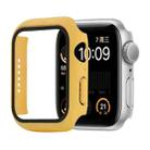 Shockproof PC+Tempered Glass Protective Case with Packed Carton For Apple Watch Series 6 & SE & 5 & 4 44mm(Yellow) - 1