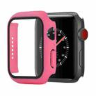 Shockproof PC+Tempered Glass Protective Case with Packed Carton For Apple Watch Series 3 & 2 & 1 42mm(Rose Red) - 1