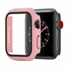 Shockproof PC+Tempered Glass Protective Case with Packed Carton For Apple Watch Series 3 & 2 & 1 42mm(Red Pink) - 1