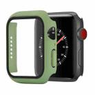 Shockproof PC+Tempered Glass Protective Case with Packed Carton For Apple Watch Series 3 & 2 & 1 42mm(Mint Green) - 1