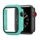 Shockproof PC+Tempered Glass Protective Case with Packed Carton For Apple Watch Series 3 & 2 & 1 42mm(Light Green) - 1