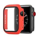 Shockproof PC+Tempered Glass Protective Case with Packed Carton For Apple Watch Series 3 & 2 & 1 42mm(Red) - 1