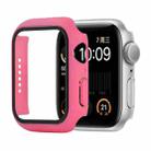 Shockproof PC+Tempered Glass Protective Case with Packed Carton For Apple Watch Series 6 & SE & 5 & 4 40mm(Rose Red) - 1