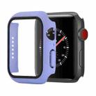 Shockproof PC+Tempered Glass Protective Case with Packed Carton For Apple Watch Series 3 & 2 & 1 38mm(Light Purple) - 1