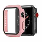 Shockproof PC+Tempered Glass Protective Case with Packed Carton For Apple Watch Series 3 & 2 & 1 38mm(Red Pink) - 1
