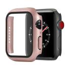 Shockproof PC+Tempered Glass Protective Case with Packed Carton For Apple Watch Series 3 & 2 & 1 38mm(Rose Gold) - 1