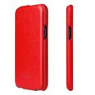 For iPhone 13 Fierre Shann Retro Oil Wax Texture Vertical Flip PU Leather Case(Red) - 3