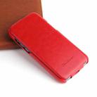 For iPhone 13 Fierre Shann Retro Oil Wax Texture Vertical Flip PU Leather Case(Red) - 5