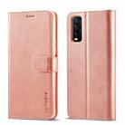 For Y20/Y20i/Y30/iQOO U1x LC.IMEEKE Calf Texture Horizontal Flip Leather Case with Holder & Card Slots & Wallet(Pink) - 1