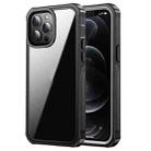 For iPhone 13 Waterproof Dustproof Shockproof Transparent Acrylic Protective Case(Black) - 1