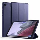 For Samsung Galaxy Tab A7 Lite T225 3-folding Horizontal Flip Honeycomb TPU Shockproof + PU Leather Case with Holder(Dark Blue) - 1