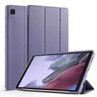 For Samsung Galaxy Tab A7 Lite T225 3-folding Horizontal Flip Honeycomb TPU Shockproof + PU Leather Case with Holder(Purple) - 1