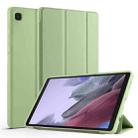 For Samsung Galaxy Tab A7 Lite T225 3-folding Horizontal Flip Honeycomb TPU Shockproof + PU Leather Case with Holder(Matcha Green) - 1