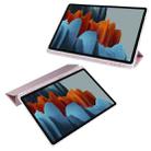 For Samsung Galaxy Tab S7 FE / Tab S7+ / Tab S8+ 3-folding Transparent Honeycomb TPU Leather Tablet Case(Rose Gold) - 2