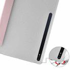For Samsung Galaxy Tab S7 FE / Tab S7+ / Tab S8+ 3-folding Transparent Honeycomb TPU Leather Tablet Case(Rose Gold) - 4