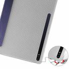 For Samsung Galaxy Tab S7 FE / Tab S7+ / Tab S8+ 3-folding Transparent Honeycomb TPU Leather Tablet Case(Dark Blue) - 4