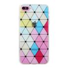 Hollow Diamond-shaped Squares Pattern TPU Precise Hole Phone Protective Case For iPhone 8 Plus / 7 Plus(Pink) - 1