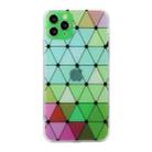 For iPhone 11 Pro Max Hollow Diamond-shaped Squares Pattern TPU Precise Hole Phone Protective Case (Green) - 1