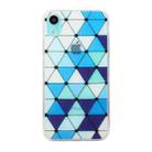 Hollow Diamond-shaped Squares Pattern TPU Precise Hole Phone Protective Case For iPhone XR(Blue) - 1