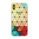 For iPhone XS Max Hollow Diamond-shaped Squares Pattern TPU Precise Hole Phone Protective Case(Yellow) - 1