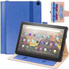 For Amazon Kindle Fire HD 10/HD 10 Plus 2021 Retro Texture PU Leather Horizontal Flip Leather Case with Holder & 2 Card Slots & Hand Strap & Sleep / Wake-up Function(Blue) - 1